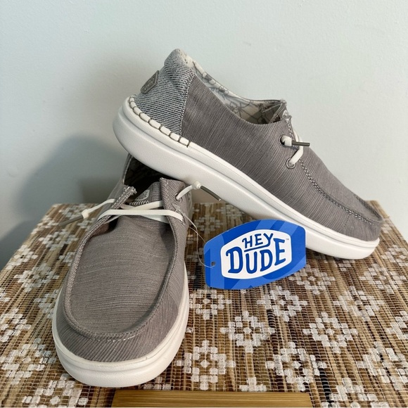 Hey Dude Wendy Rise Lunar Rock SZ W6 Grey Lightweight Travel Wear NWT NO BOX - Picture 3 of 6